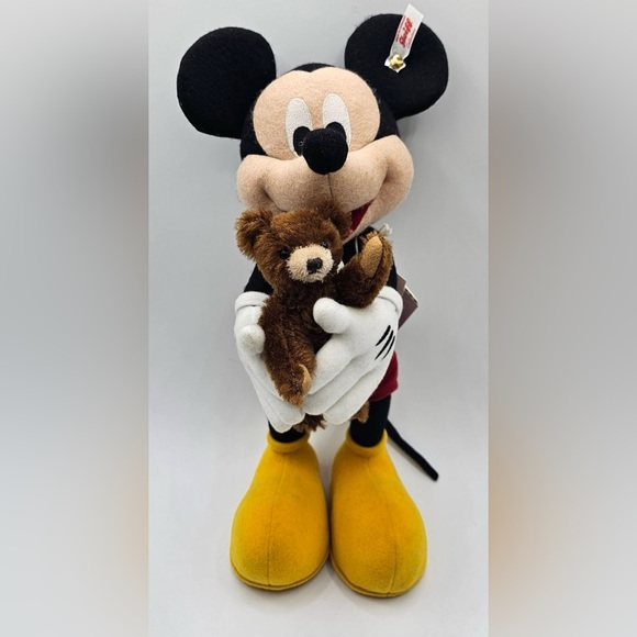 Disney 100 Steiff - Mickey Mouse with Teddy Bear 12" Collectible Teddy Bear - Picture 8 of 16